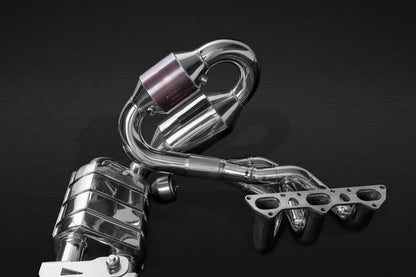 Porsche 991.1 GT3/3RS - Racing Valved Exhaust w Headers, Sport Cats, and Carbon Engine Cover (CES3)