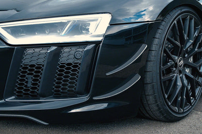 Audi R8 (Gen2) - Carbon Fiber Front Spoiler + Front Fins (Set)