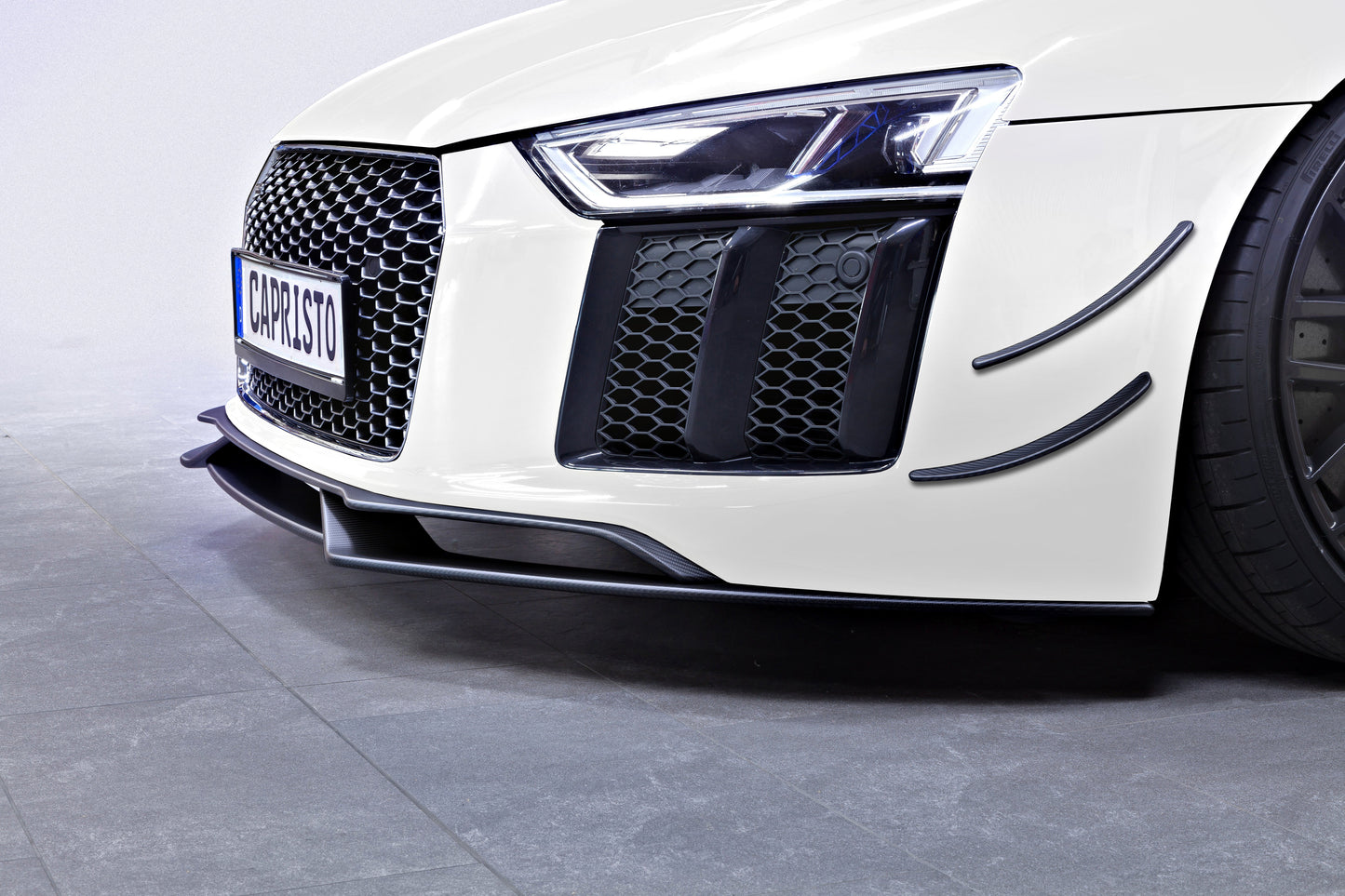 Audi R8 (Gen2) - Carbon Fiber Front Spoiler + Front Fins (Set)