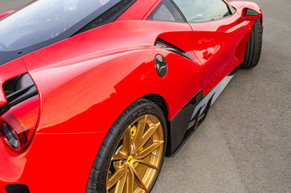 Ferrari 488/F8 - Carbon Fiber Side Skirts (With Wings)