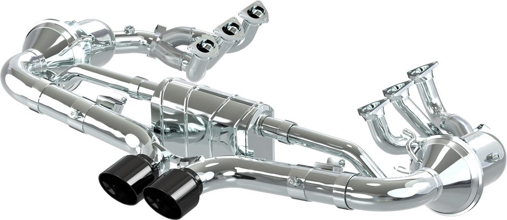 Porsche 992 GT3/RS - SET: 250 Cell Headers + Valved Exhaust w Carbon Tips (OE Actuators)