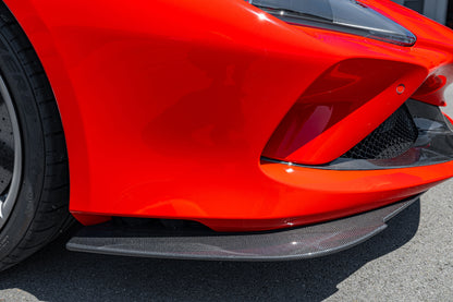 Ferrari F8 - Carbon Fiber Front Spoiler + Side Air Guides (Set)