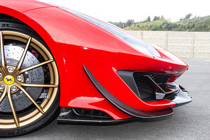 Ferrari 488 Pista - Carbon Fiber Front Spoiler (w Side Wings)
