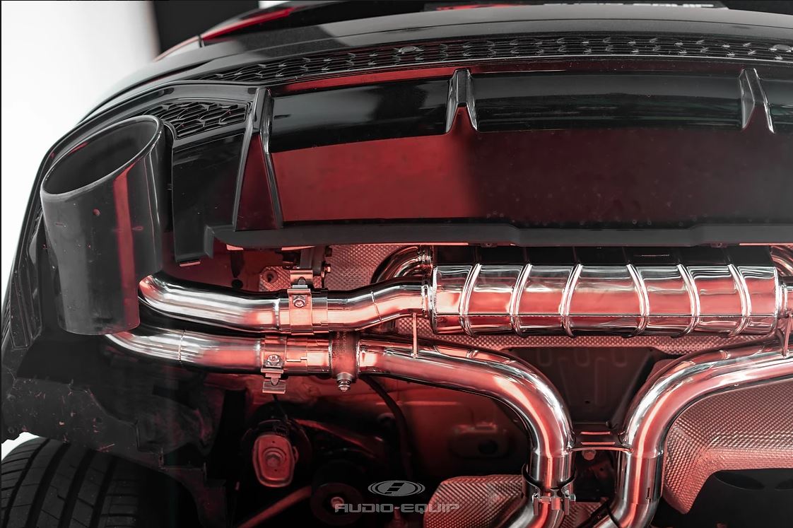 Audi RSQ8 - Valved Exhaust with MidSilencer Spare - OEM Tips (OE Actuators)