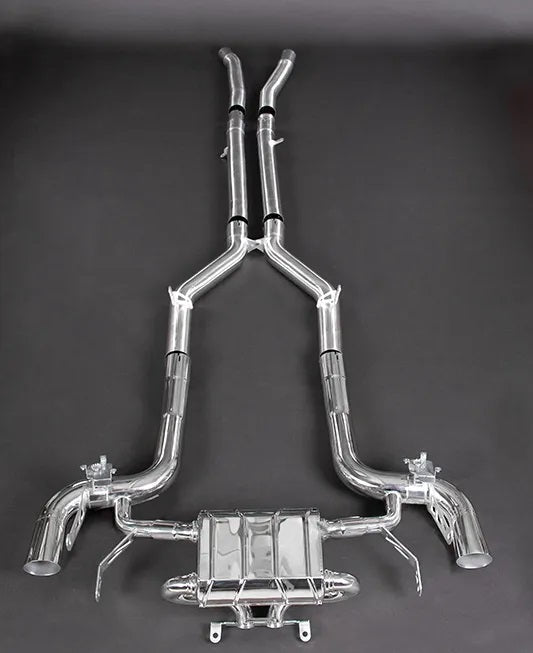 Mercedes AMG GTR - Valved Exhaust, Mid-Pipes w Cat Spares (OE Actuators)