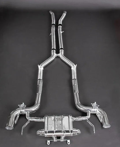 Mercedes AMG GTR - Valved Exhaust, Mid-Pipes w Cat Spares (OE Actuators)