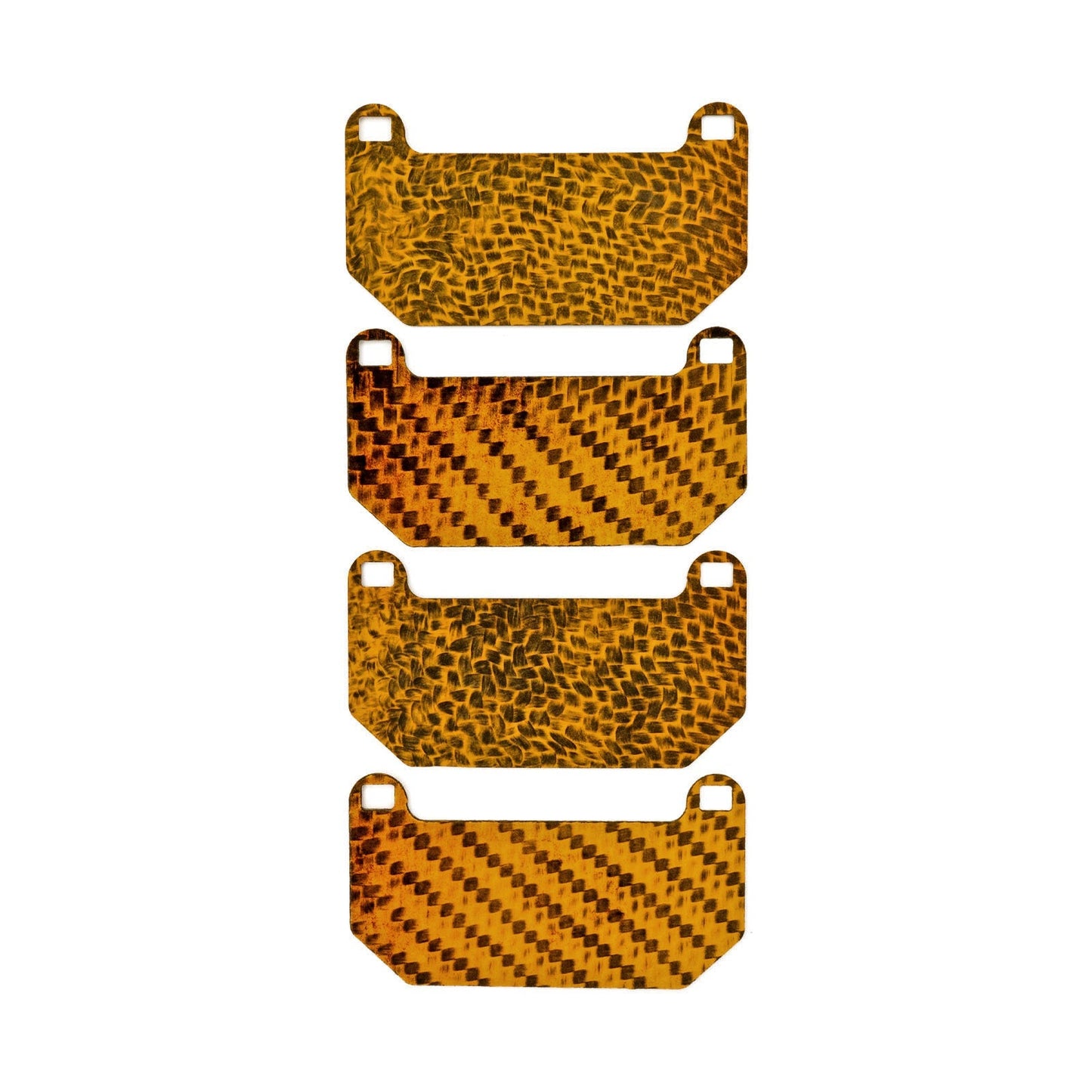 HEL Performance Carbon Fiber Brake Pad Shims for Aston Martin Vantage Coupe 4.3 and 4.7 with Brembo calipers 2005-on